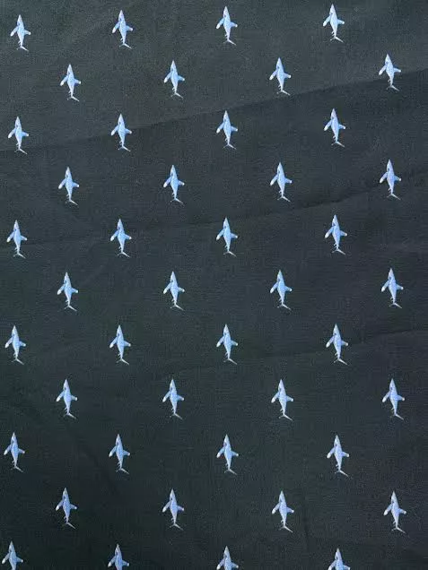Navy With Sharks | Rayon Cotton
