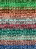 Noro Shiraito Green Tan Blue Rust 4