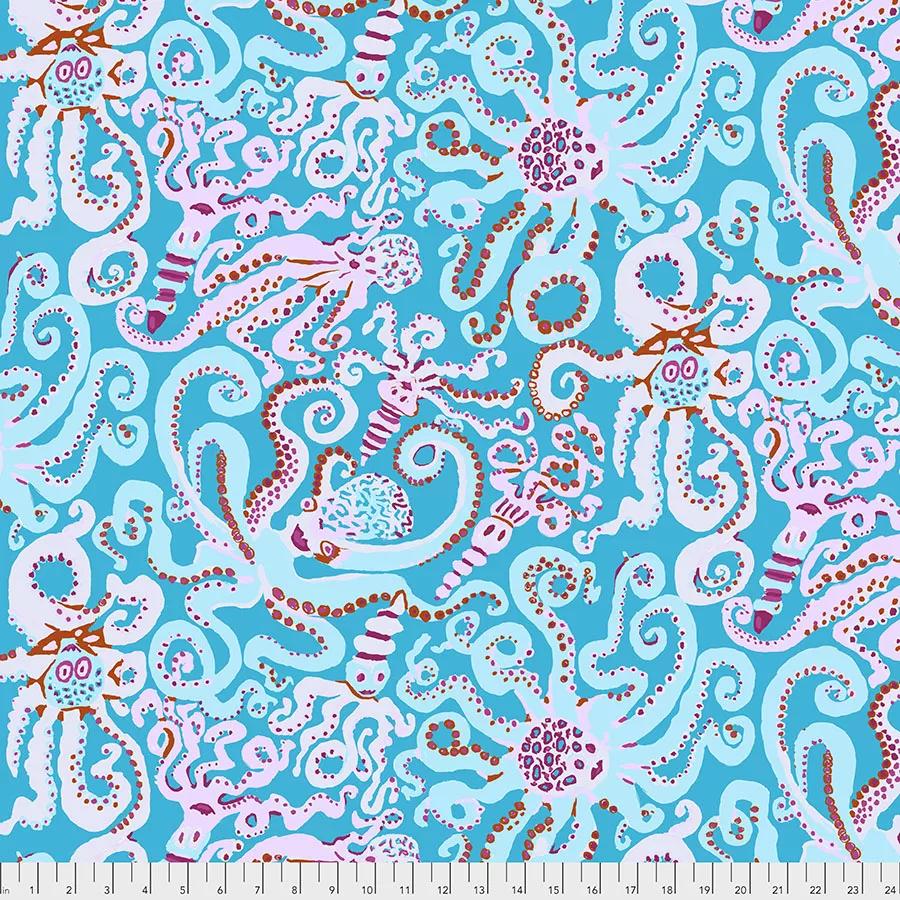 Octopus - Turquoise Kaffe Fassett