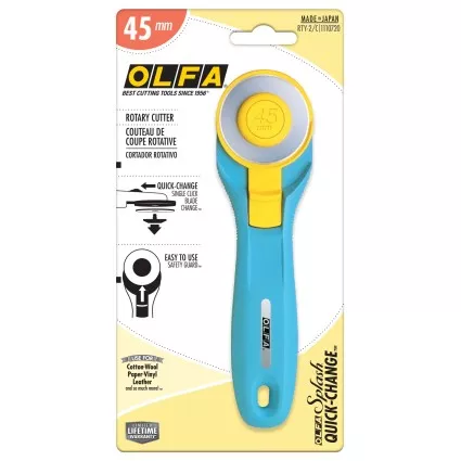 olfa-45mm-splash-rotary-cutter-teal Olfa 45mm Splash Rotary Cutter Teal