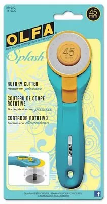 Olfa Splash Rotary Cutter 45mm Aqua