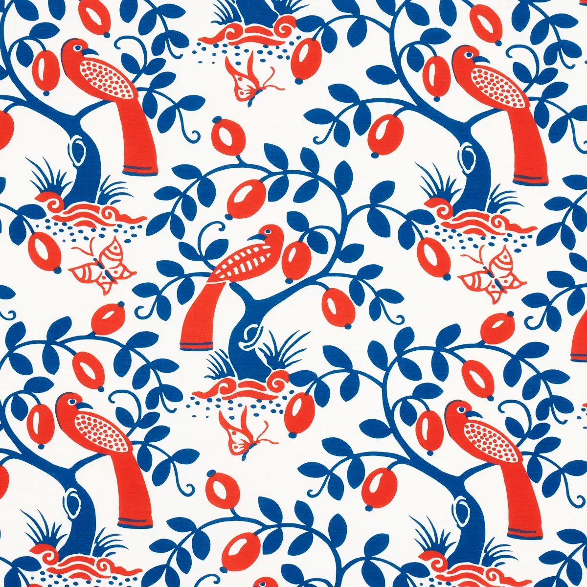 OLIVE TREE BLUE & RED