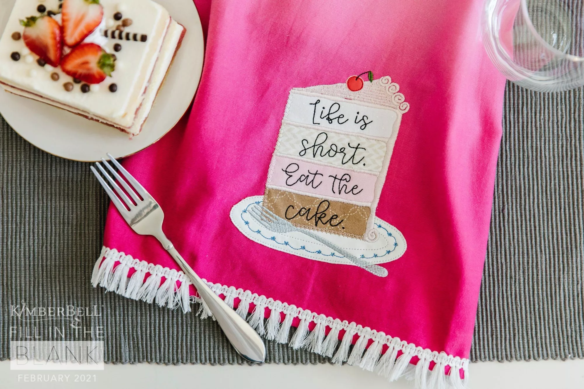 Ombre Tea Towels Pink & Lime