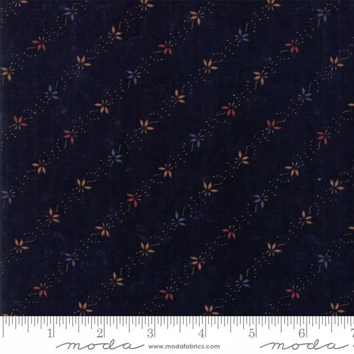 On Meadowlark Pond Navy by Moda 9594 14