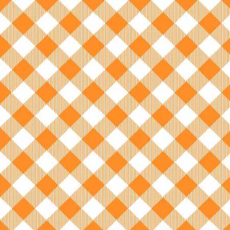 Orange/White Bias 1/2in Check