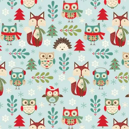 Owl Be Home for Christmas Blue