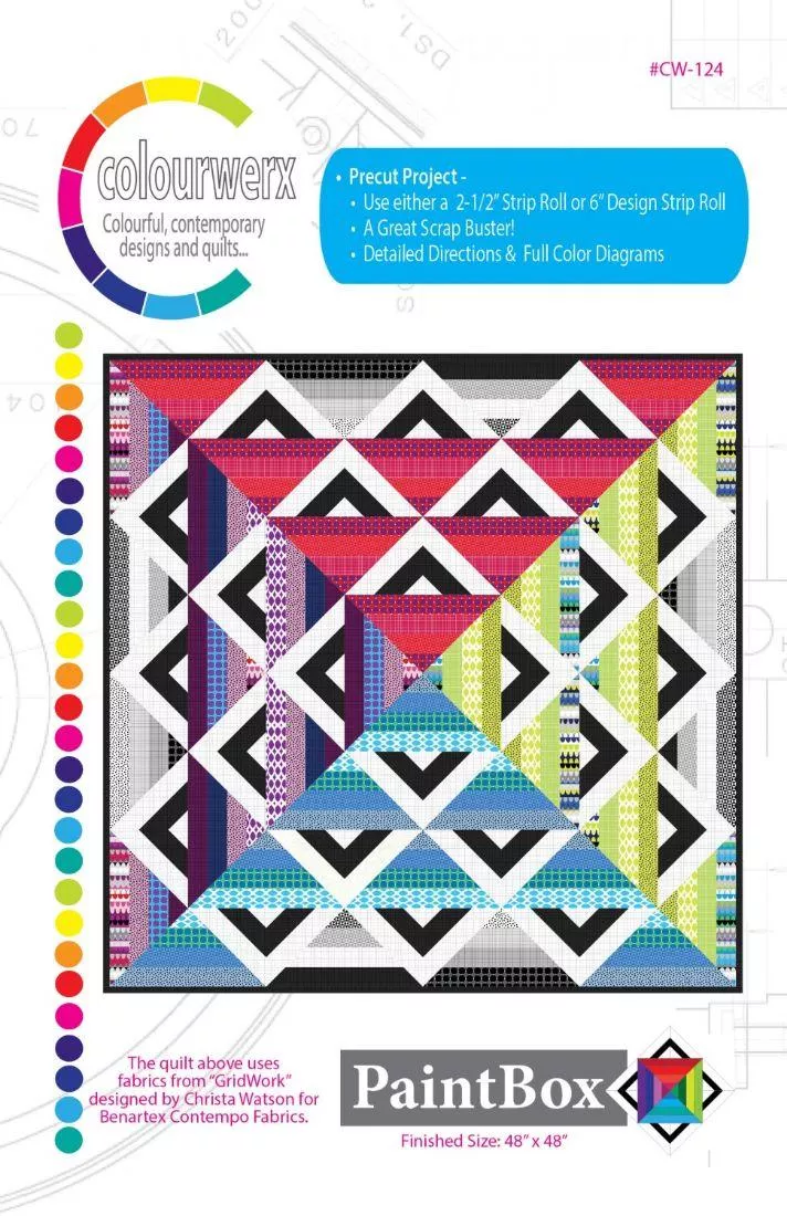 Paint Box Quilt Pattern by Colourwerx