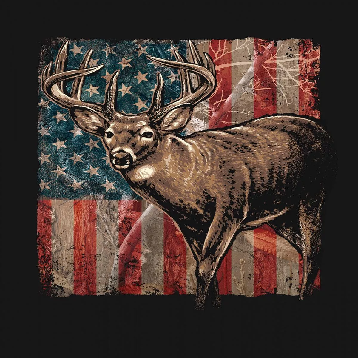 Patriotic Deer Panel