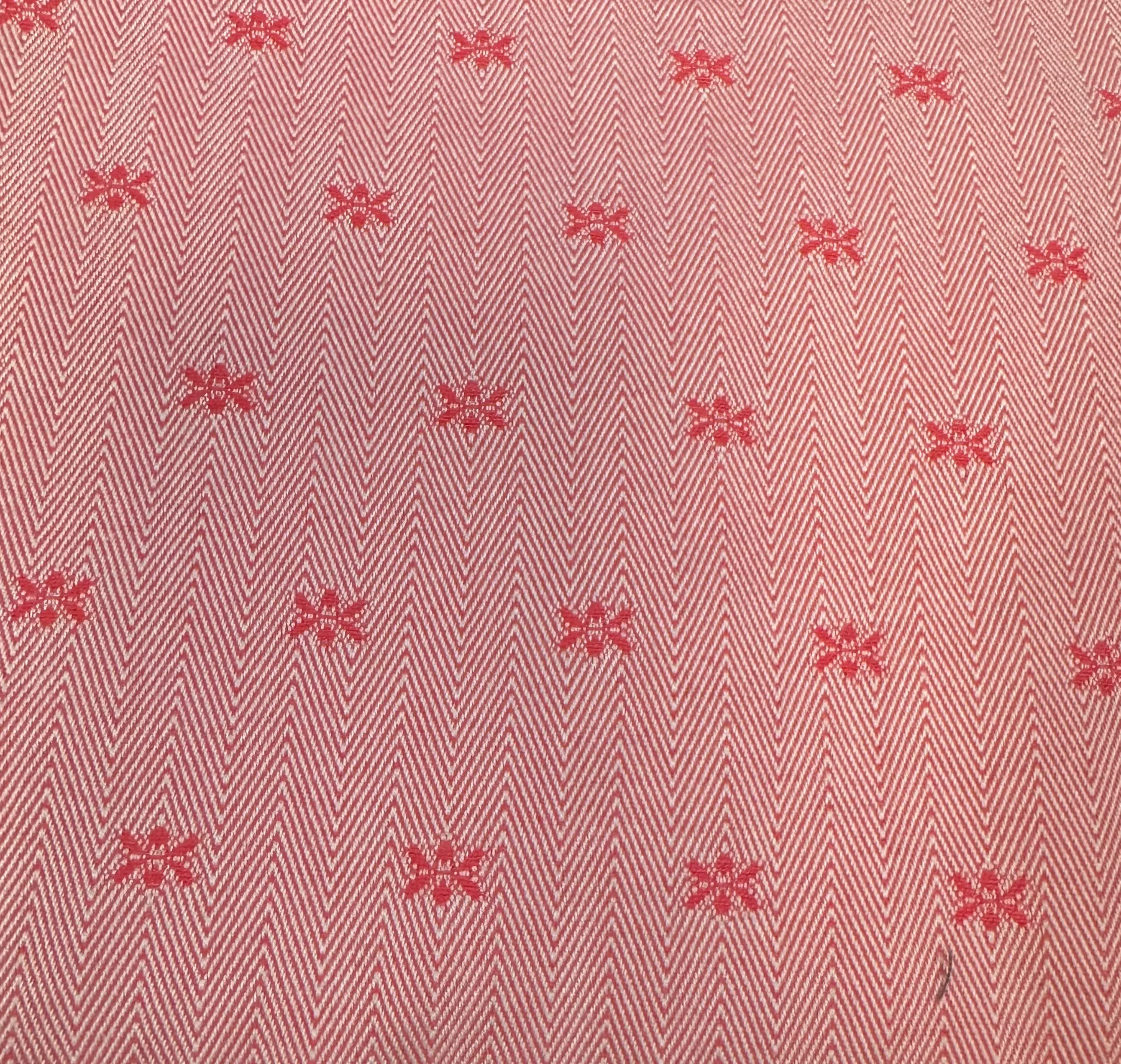 Peach Quilted Twill Fabric | Linen Twill