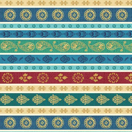 Peacock Stripe by Blank Quilting 9861-77 Blue