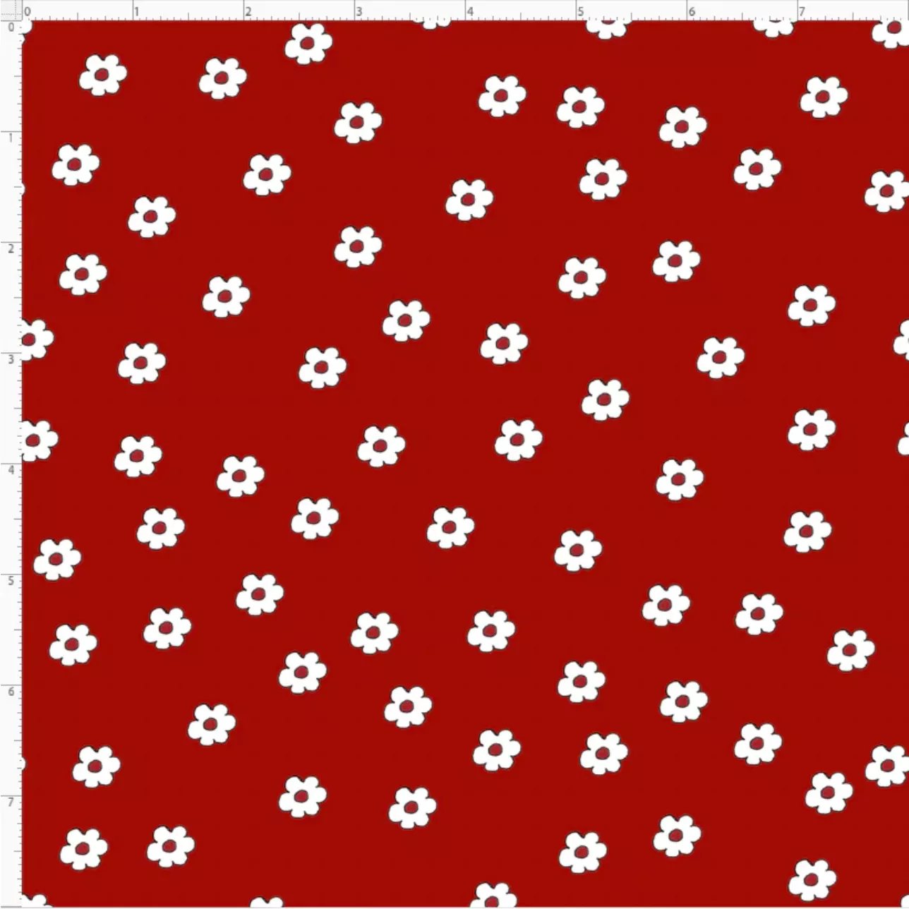 Petite Daisies Red 692-586