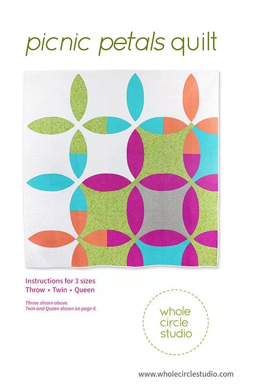 picnic-petals-quilt-pattern-by-whole-circle-studio Picnic Petals Quilt Pattern by Whole Circle Studio