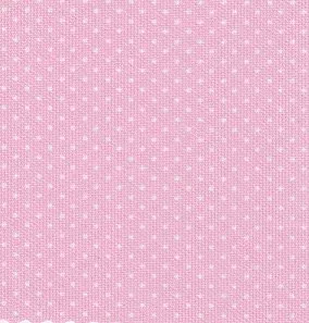 Pink Pique with White Dots