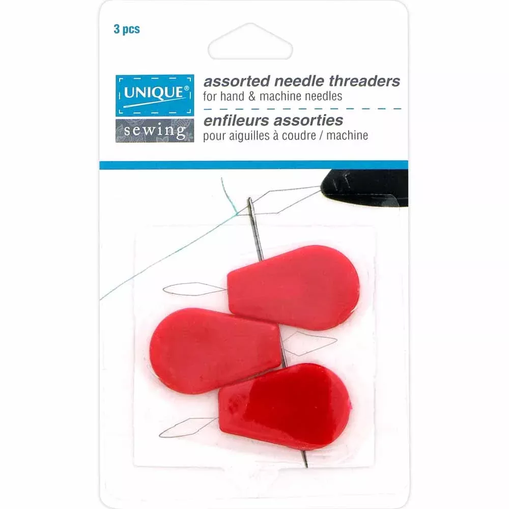Plastic Needle Threaders 3ct - Unique