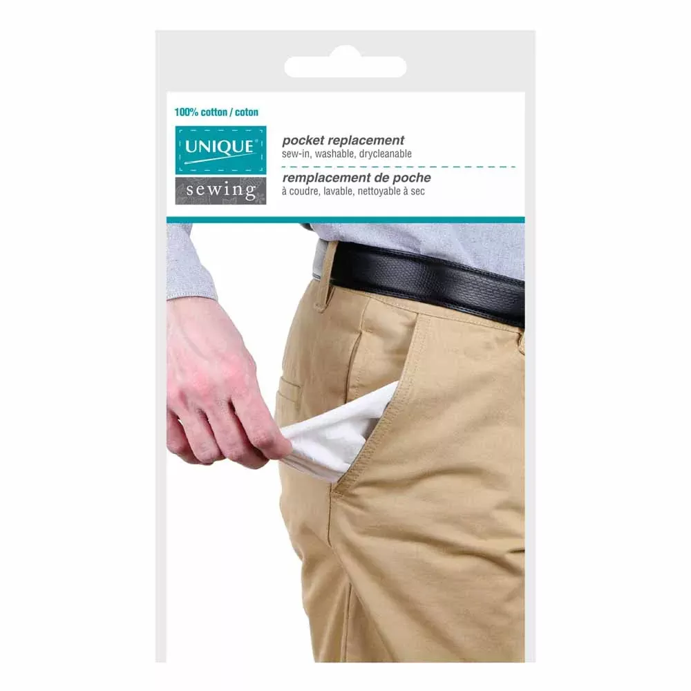 Pocket Replacement 100% Cotton White
