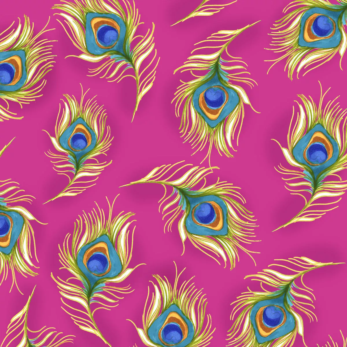 Pretty Peacock Cerise by Loralie 692-360