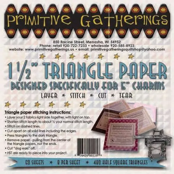 pri-225-1-1-2in-triangle-paper-charms PRI 225 1-1/2in Triangle Paper-For Charms