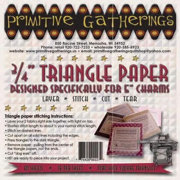pri-227-3-4in-triangle-paper-charms PRI 227 3/4in Triangle Paper-For Charms