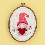 Punch Needle Embroidery Kit Be My Gnomie Faux Wood