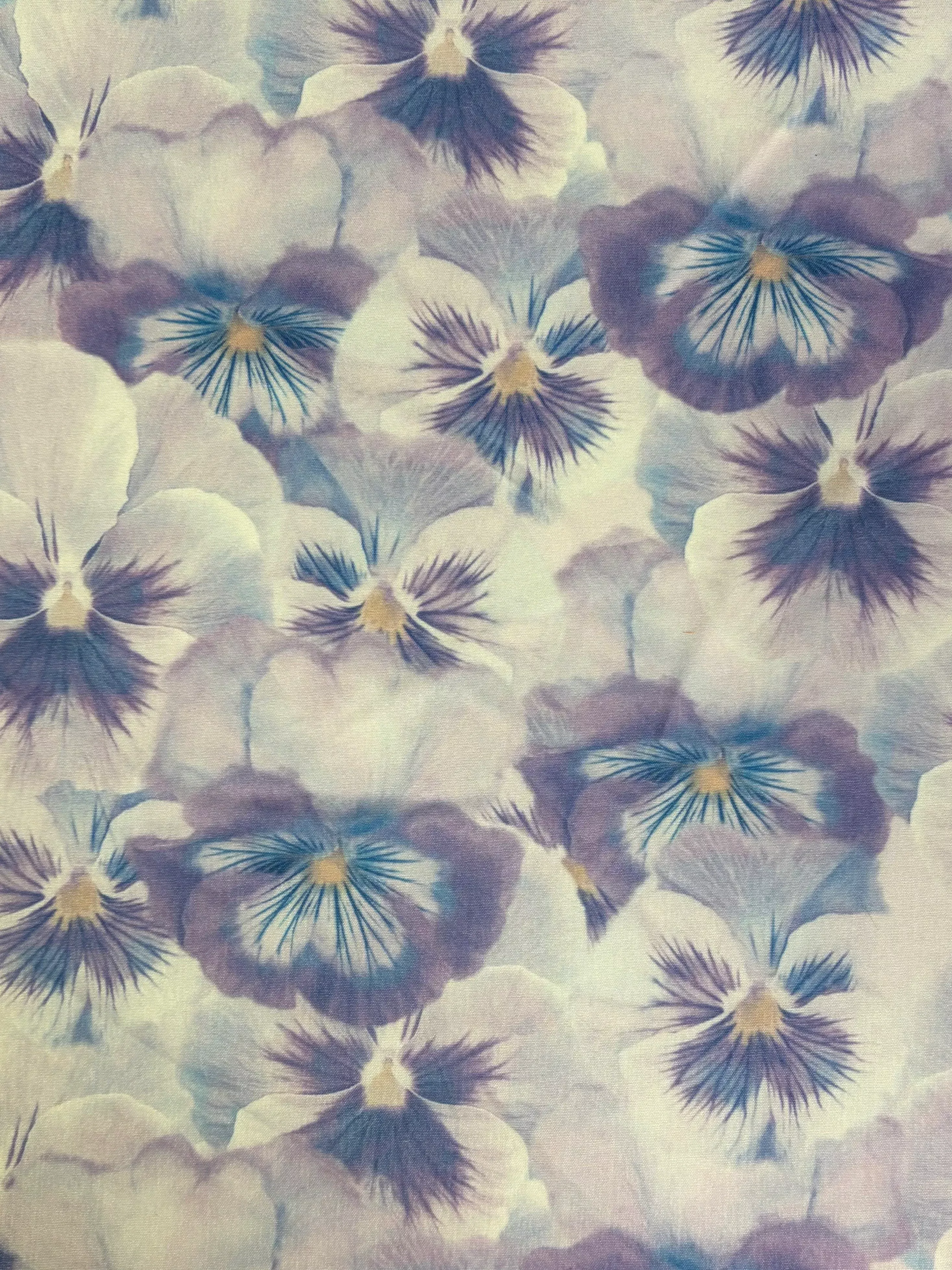 Purple Pansy Stretch Chiffon