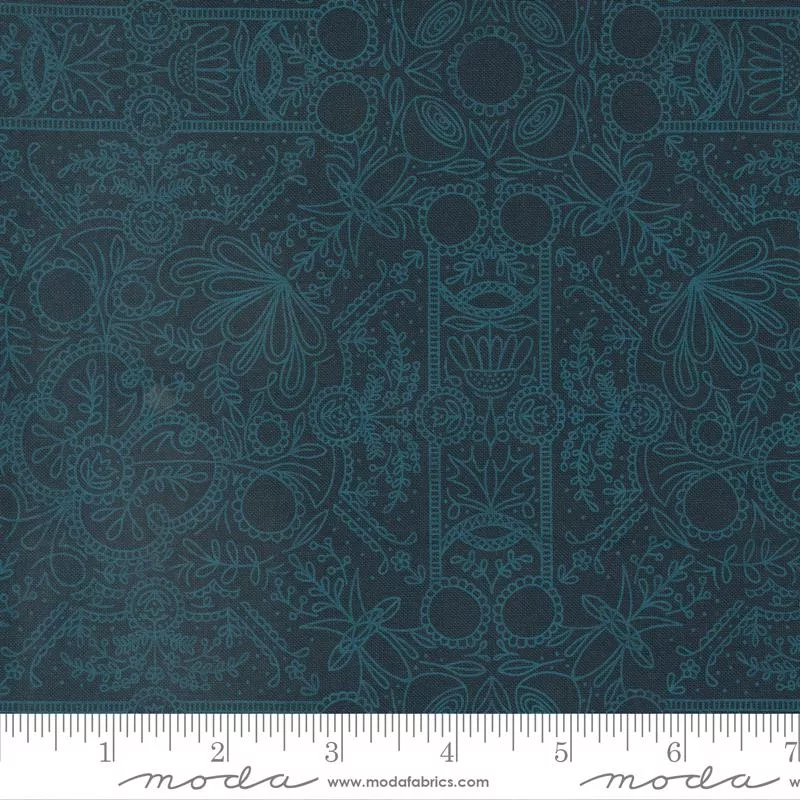 Quaint Cottage Midnight - Lace Damask Blender