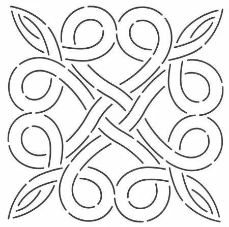 Quilt Stencil Woven Square