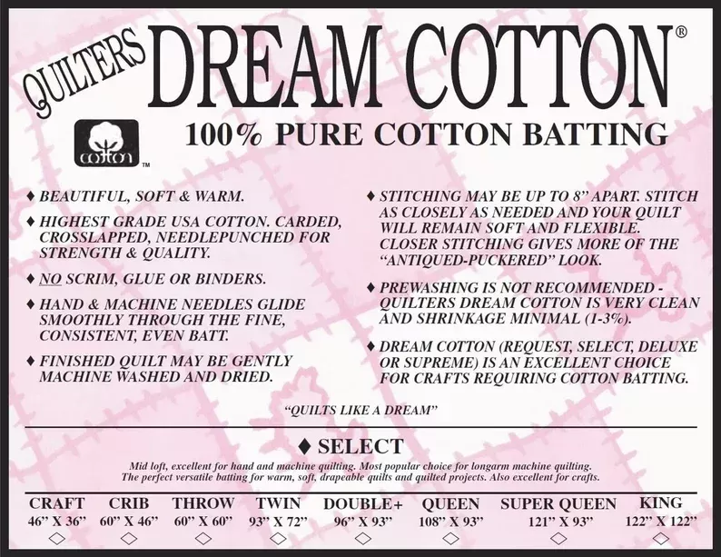 Quilters Dream Select Natural Double - 96"x93"