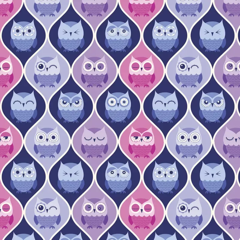 Quirky Owl Fabric – Multi