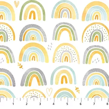 Rainbows in White Multi | Sunny Safari