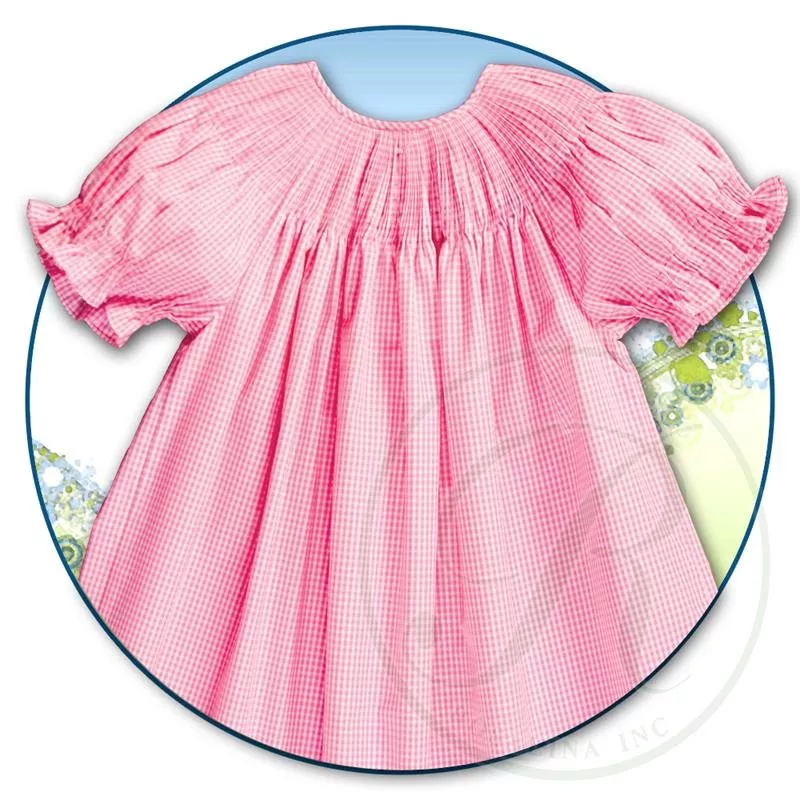 Ready to Smock Bishop in Pink Gingham