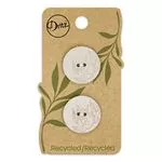 Recycled Hemp Laser 2hole Grey 23mm 2ct