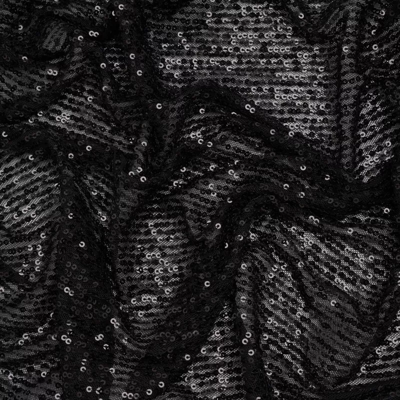recycled-polyester-circle-sequin-stripes-on-stretch-mesh-black-transcendent-coll Recycled Polyester Circle Sequin Stripes on Stretch Mesh – Black – Transcendent Collection
