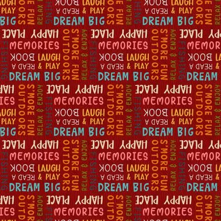 Red Camping Words