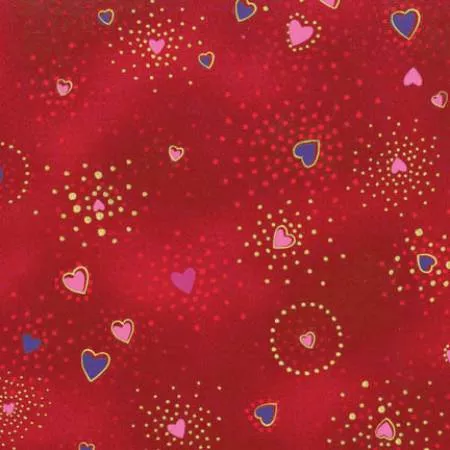 Red Hearts Metallic Y1124-4M