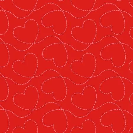 Red Stitched Hearts