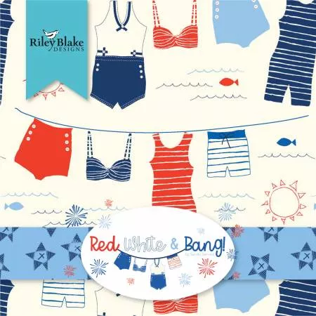 Red White And Bang 5in Squares, 42pcs/bundle