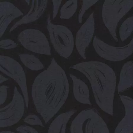 Robert Kaufmann Brushy WEL-20970-2 Black Leaves