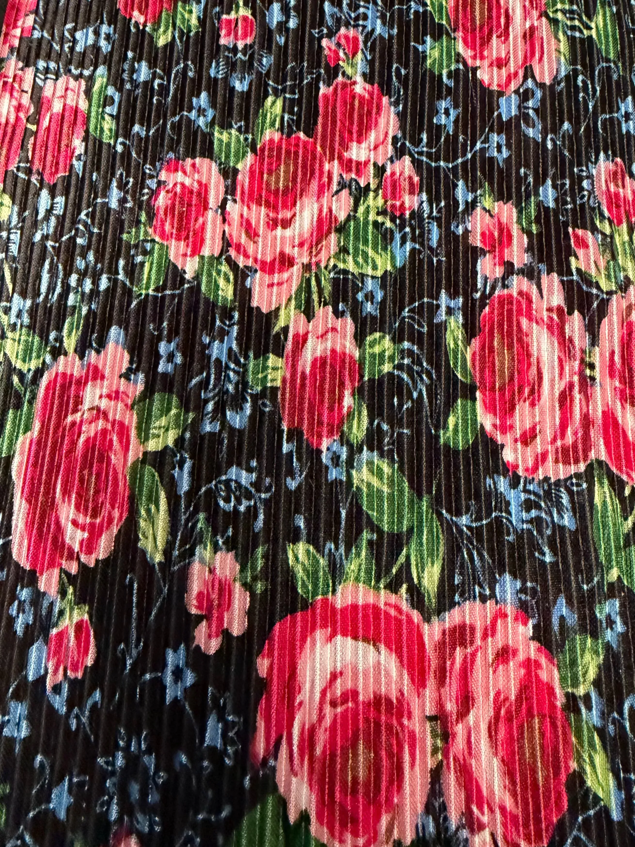 rose-floral-printed-satin-satin Rose Floral Printed Satin | Satin