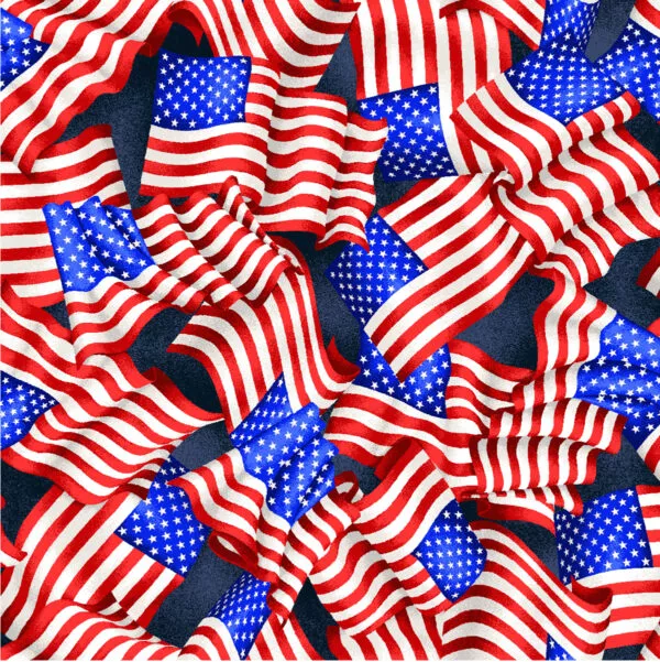 RWB Wavy Flags – Navy
