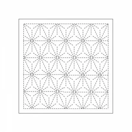 Sashiko sampler Traditional Design Asa-no-ha White
