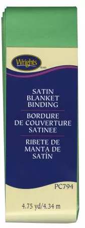 Satin Blanket Binding Leaf Green