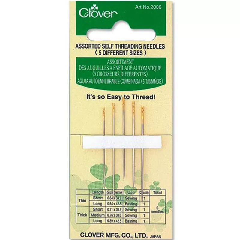 self-threading-needles-asstd-clover-clo2006 Self-Threading Needles (Asstd)Clover CLO2006