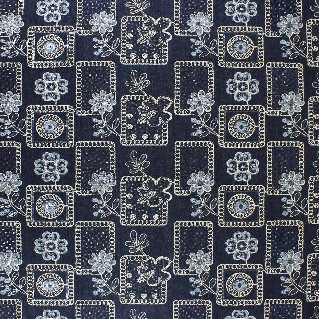 Sequin Embroidered | Denim
