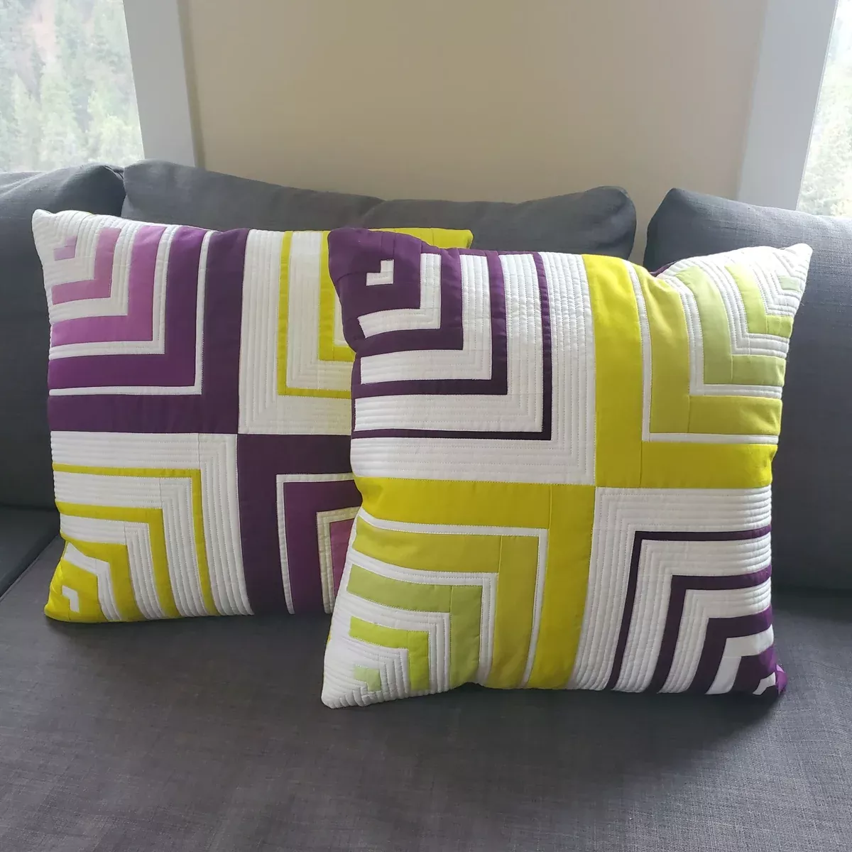 Set of Custom Quilted Pillows