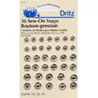 Sew On Snaps Assorted Sizes 36 Ct Nickel