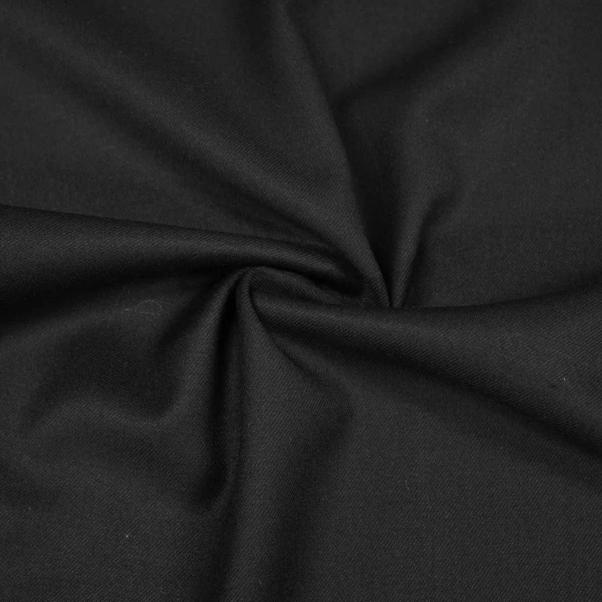 Sibren Black Viscose Polyester Twill Fabric