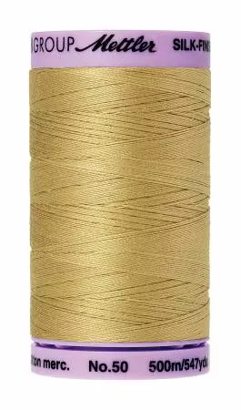 Silk-Finish 50wt Solid Cotton Thread New Wheat