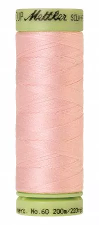 Silk-Finish 60wt Solid Cotton Thread 220yd/200M Parfait Pink