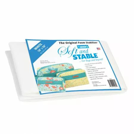 Soft and Stable White 100% Polyester Foam Stabilizer - 18in x 58in