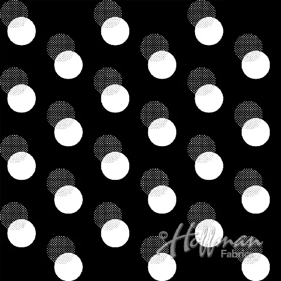 Sparkle and Fade Black-Silver Dots